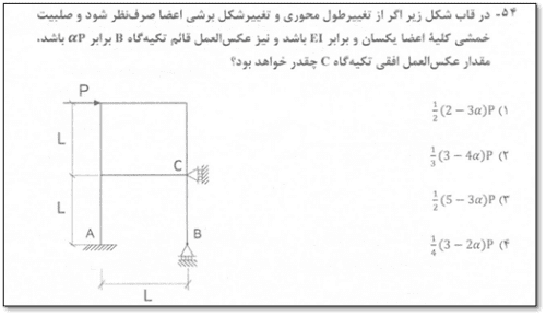 بررسی سوالات بخش تحلیل سازه آزمون پایه 3 محاسبات